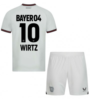 Bayer Leverkusen Florian Wirtz #10 Udebanesæt Børn 2023-24 Kort ærmer (+ korte bukser)